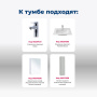 Тумба под раковину Aquanet Алвита New 60 1 ящик, 2 дверцы, белый матовый Тумба под раковину Aquanet Алвита New 60 1 ящик, 2 дверцы, белый матовый
