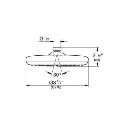 Верхний душ Grohe Tempesta 26409000 Верхний душ Grohe Tempesta 26409000