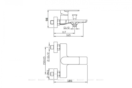 Смеситель для ванны/душа Agger Brilliant A0310000