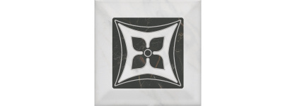 Декор 2 TOC005 Келуш Черный/Белый (9,8см*9,8см*6,9мм) (27шт/0,259м2) Орнамент, шт