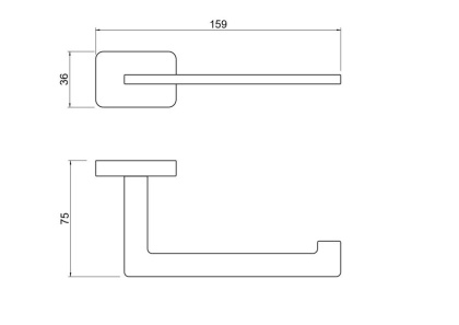 Бумагодержатель AQUATEK, матовый черный AQ4308MB ЛИБРА