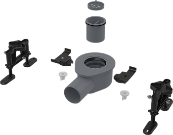 Низкий cифон DN50 и комплект регулируемых ног Низкий cифон DN50 и комплект регулируемых ног