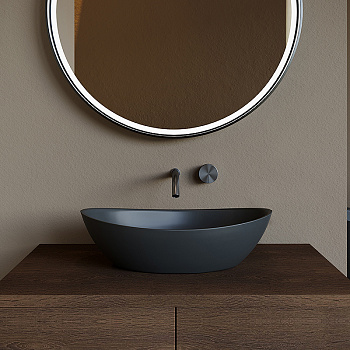 Раковина Salini CALLISTA 103 1101203SMRF S-Stone покраска по RAL полностью, накладная, матовая Раковина Salini CALLISTA 103 1101203SMRF S-Stone покраска по RAL полностью, накладная, матовая