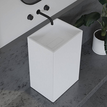 Раковина отдельностоящая ABBER Stein AS2503-H белая матовая Раковина отдельностоящая ABBER Stein AS2503-H белая матовая