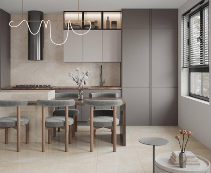 Керамогранит Laparet Romano Beige_Crema бежевый полированный 60х60 (4шт_1,44м2), м2