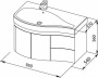 Тумба с раковиной Aquanet Сопрано 95 L белый (2 дверцы 2 ящика) Тумба с раковиной Aquanet Сопрано 95 L белый (2 дверцы 2 ящика)