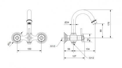 APHRODITE-V-01-Sw Смеситель для ванны и душа Исполнение: Хром, Ручки: Swarovski  APHRODITE-V-01-Sw Смеситель для ванны и душа Исполнение: Хром, Ручки: Swarovski