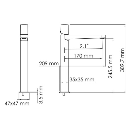 Naab 8603H Смеситель для раковины Wasserkraft Naab 8603H Смеситель для раковины Wasserkraft