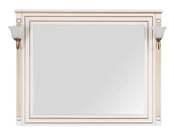 Зеркало Aquanet Паола 120 белый/золото Зеркало Aquanet Паола 120 белый/золото