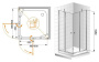 ELENA-W-A-22-90-C-Cr Душевой уголок