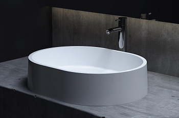 Раковина Salini GLORIA 311 1102211MRF S-Stone покраска по RAL полностью, накладная, матовая Раковина Salini GLORIA 311 1102211MRF S-Stone покраска по RAL полностью, накладная, матовая