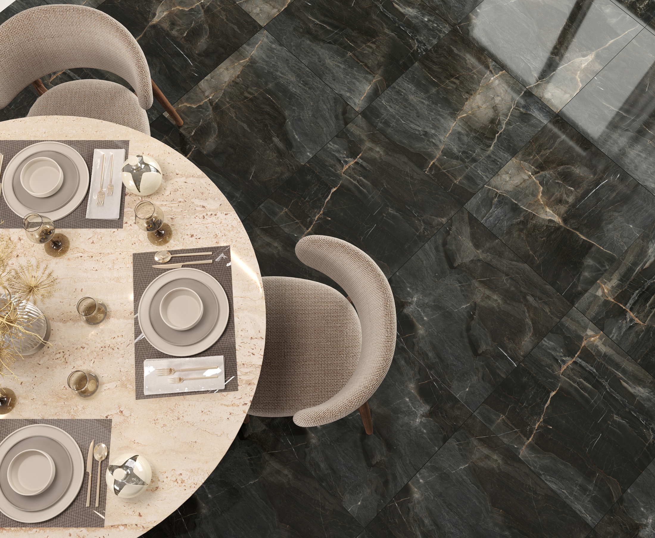 Stellar Wind Керамогранит темно-серый 60x120 Полированный