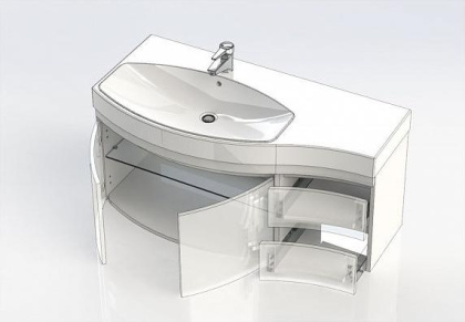 Тумба с раковиной Aquanet Опера 115 L белый (2 дверцы 2 ящика) Тумба с раковиной Aquanet Опера 115 L белый (2 дверцы 2 ящика)