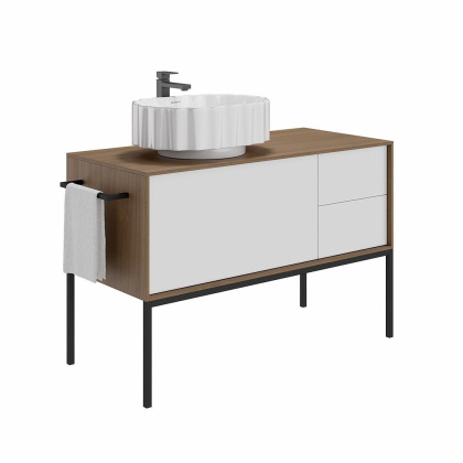 Ножка ATOLLO 110 высокая металлическая, черная матовая ATlg.110\MH Ножка ATOLLO 110 высокая металлическая, черная матовая ATlg.110\MH