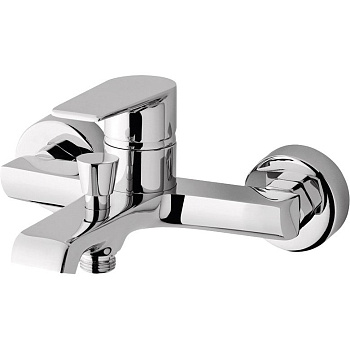 NAUTIC-VM-01 Смеситель для ванны и душа однорычажный в комплекте с ручным душем, шлангом и держателем, исполнение хром