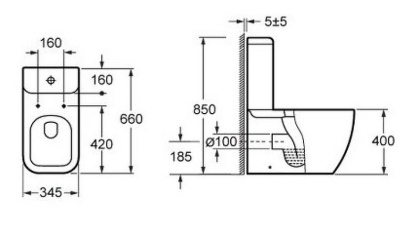 Чаша напольного унитаза BelBagno ALPINA BB10100CP