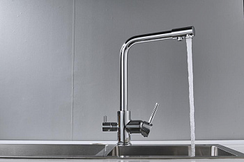 Смеситель для кухни латунь, хром S328