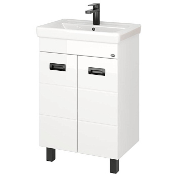 Тумба Onika Балтика-Квадро Black 55 напольная, белая (ум.Тигода 55) Тумба Onika Балтика-Квадро Black 55 напольная, белая (ум.Тигода 55)