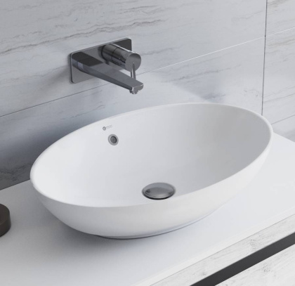 Умывальник Point Сатурн 63 PN43901WM овальный, белый матовый Умывальник Point Сатурн 63 PN43901WM овальный, белый матовый