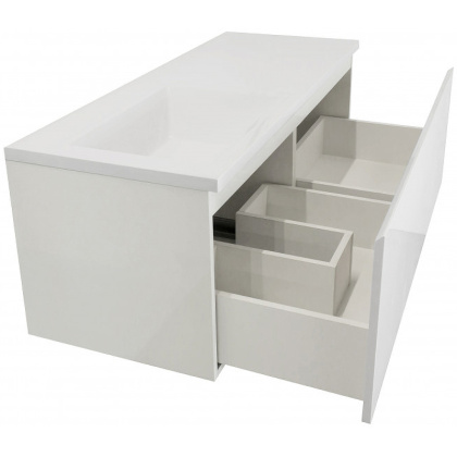 Комплект мебели Dallas Luxe 1400х482 левосторонний подвесной 1 ящик (ШхГхВ) 1392х476х430