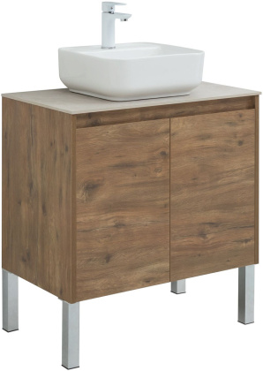 Тумба под раковину Aquanet Nova Lite 75 дуб рустикальный (2 дверцы)