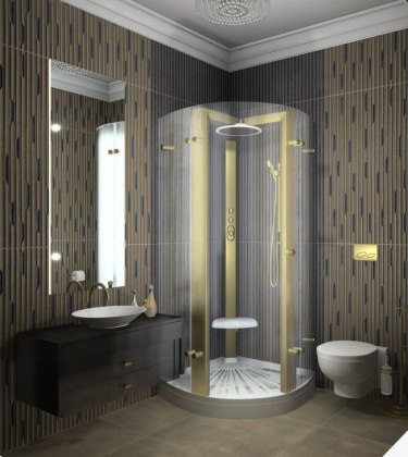 Декор K1440DU630010 La Citta Grey Gold PVD Mix Line Matt.Rec. 40x120