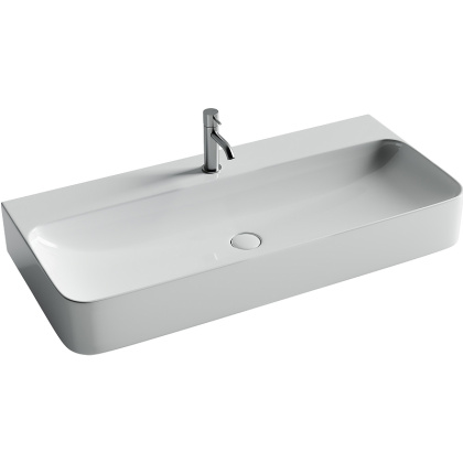 Умывальник AURA с 1 отверстием для смесителя, без перелива 1000*470*135мм Умывальник AURA с 1 отверстием для смесителя, без перелива 1000*470*135мм