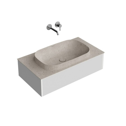 Тумба MAGICA подвесная 90, 1 ящик, утренний серый матовый                      