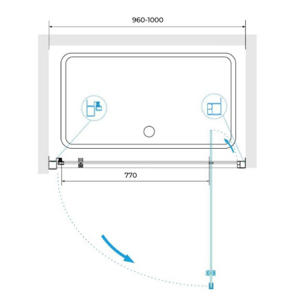 Душевая дверь RGW PA-105, RGW 410810510-11