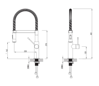 Смеситель для мойки OMNIRES X3CR (хром)