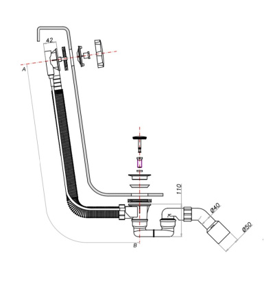 Слив-перелив OMNIRES CGS TK104-PLUS-3.43+64-SBL (черный BLM) Слив-перелив OMNIRES CGS TK104-PLUS-3.43+64-SBL (черный BLM)