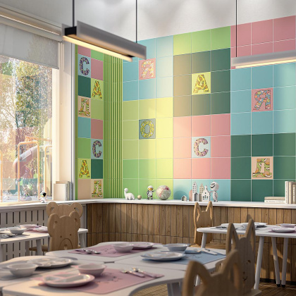 Керамический декор HGD\A564\5177 Сад-огород бежевый (20см*20см*6,9мм) (10шт/0,4м2) Дыня, шт.