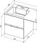 Тумба под раковину Aquanet Алвита 48 капучино