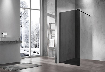 Душевая перегородка Walk-In VSW-1H110CGB, 1100*2000, черный, стекло тонированное