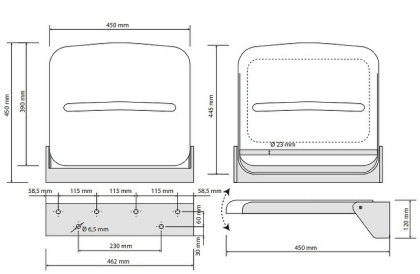 Сиденье для душа Bemeta Help 347125010 Белое Черное матовое