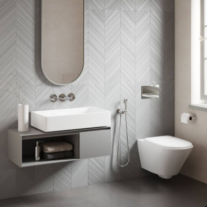 Смеситель для раковины встроенный с термостатом, с гигиеническим душем Timo Saona 2383/00SM хром