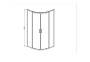 AQ ARI RO10020BL Душевой уголок 1/4 круга, двери раздвижные 1000x1000x2000, профиль черный, стекло прозрачное AQ ARI RO10020BL Душевой уголок 1/4 круга, двери раздвижные 1000x1000x2000, профиль черный, стекло прозрачное