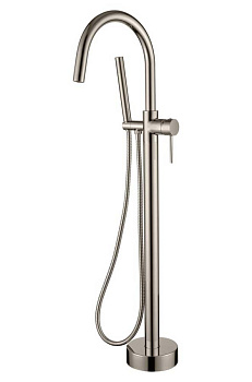 Смеситель напольный, Uno. Nickel Brush