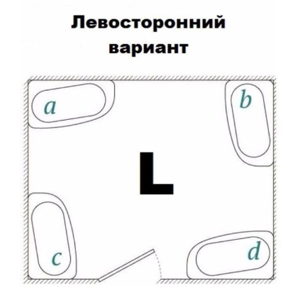 Акриловая ванна 1Marka Love 185х135 L 01лв1813л