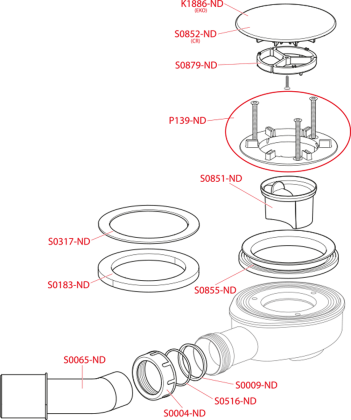 Сифон для поддона AlcaPlast (хром), шт