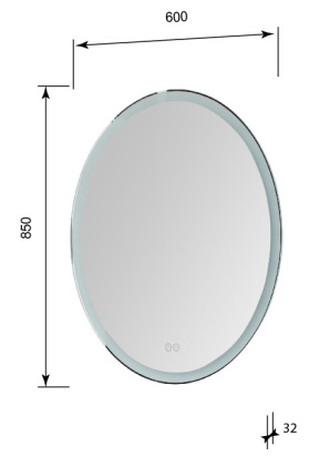 Зеркало Aquanet Комо NEW 6085 LED Зеркало Aquanet Комо NEW 6085 LED