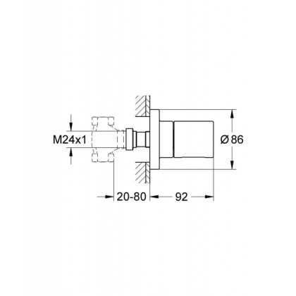 Вентиль Grohe Grohtherm 3000 Cosmopolitan 19470000 хром