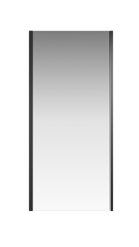 Боковое стекло Creto Astra 700 мм, стекло прозрачное профиль черный, 121-SP-700-C-B-6