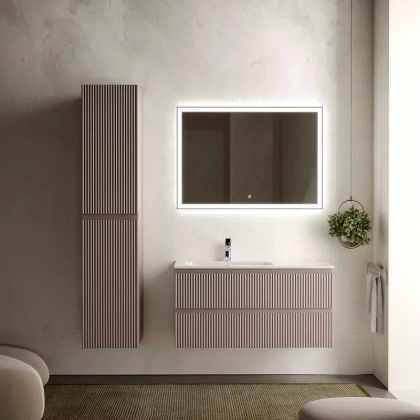 Тумба подвесная SANCOS Snob R левая 995х445х500, c двумя ящиками оснащенными доводчиками, Doha Soft, арт.SNR100LSM