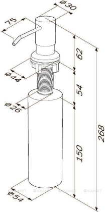 Универсальный диспенсер X-Joy, 26,8х5,4х10,5 см, серебро, A8437111