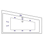 Ванна EXCELLENT Sfera Slim 170x100 (правая) "LINE" (золото) Ванна EXCELLENT Sfera Slim 170x100 (правая) "LINE" (золото)