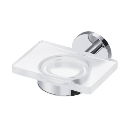 A85A34200 X-Joy, Стеклянная мыльница с настенным держателем, хром