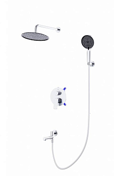 MARINO Душевой комплект встраиваемый с изливом (смеситель встраиваемый, верхний душ, ручной душ со шлангом, штуцер с держателем),хром MARINO-VDSET-CRM MARINO Душевой комплект встраиваемый с изливом (смеситель встраиваемый, верхний душ, ручной душ со шлангом, штуцер с держателем),хром MARINO-VDSET-CRM