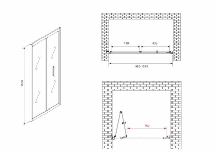 Душевая дверь ABBER Sonnenstrand AG07100B