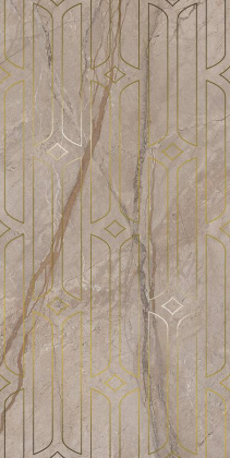 Декор Ифран бежевый светлый глянцевый обрезной 60x119,5x0,9